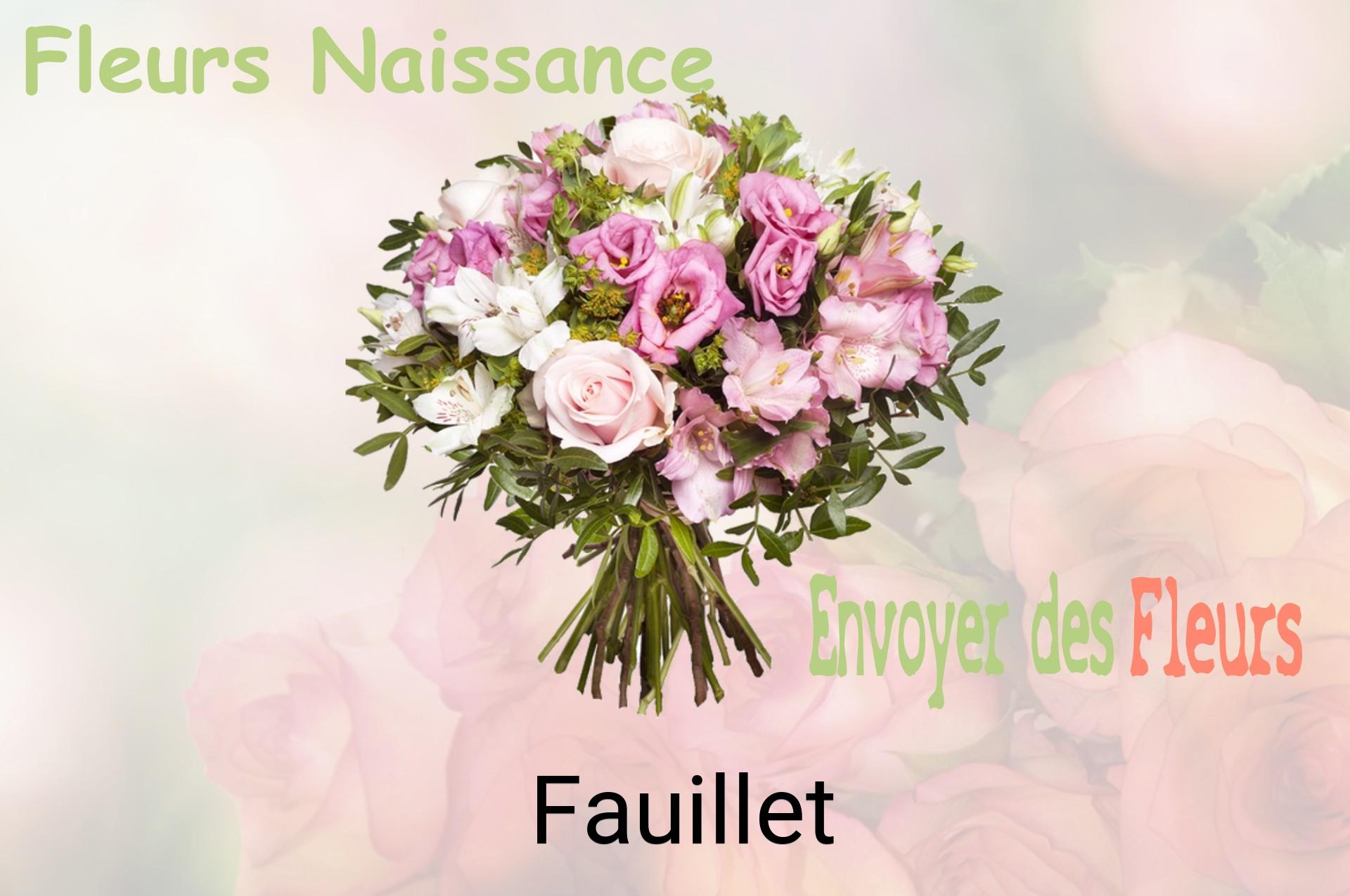 Bouquet de fleurs de naissance livré à Fauillet