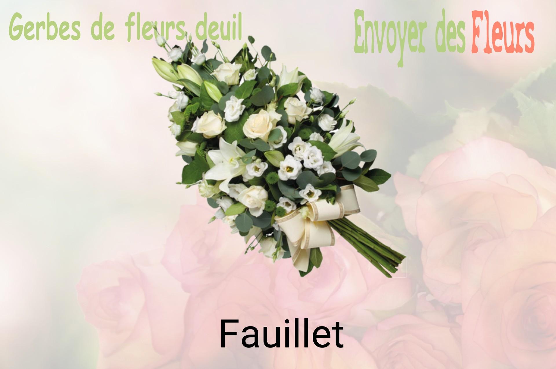 Gerbe de fleurs de deuil livrée à Fauillet